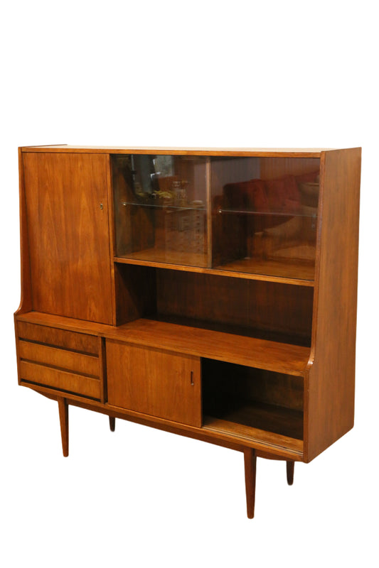 Mid Century Modern Danish Design Teak Highboard