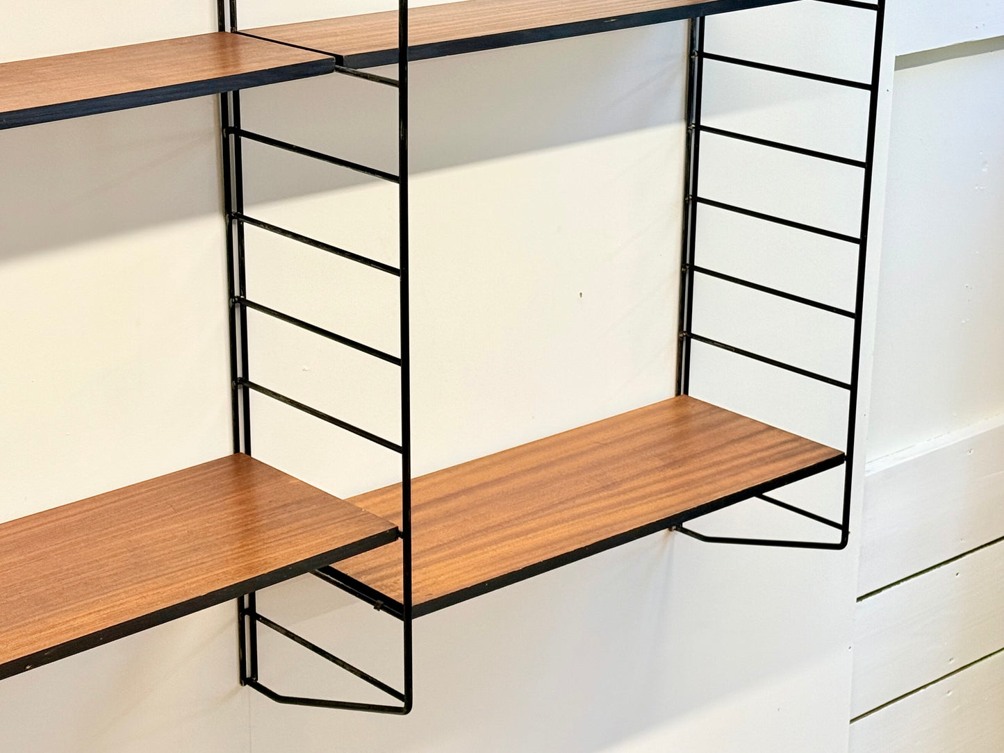 Rare 1960s Floating Modular Shelving System Wall Unit By Brianco
