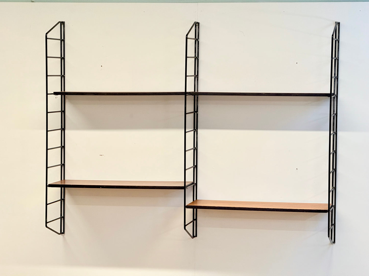 Rare 1960s Floating Modular Shelving System Wall Unit By Brianco