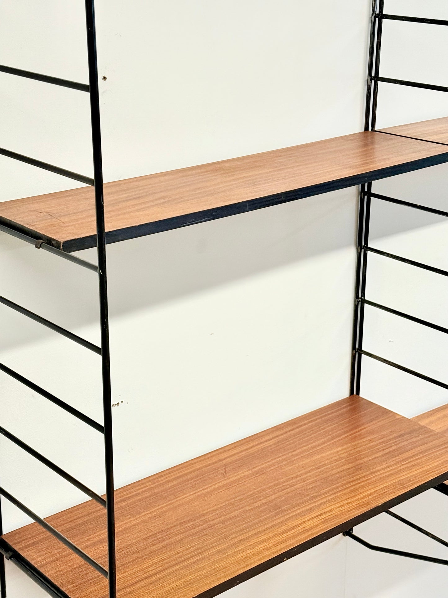 Rare 1960s Floating Modular Shelving System Wall Unit By Brianco