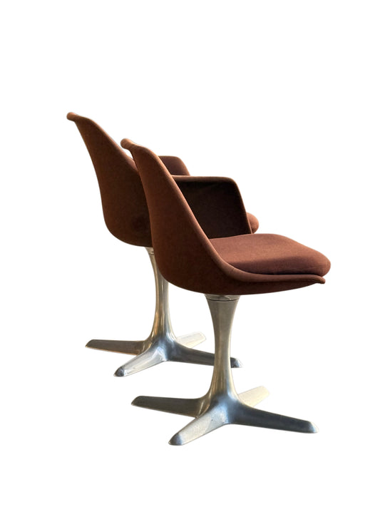 Maurice Burke For Arkana, Set Of 6(4+2) Mid Century Modern Tulip Dining Chairs