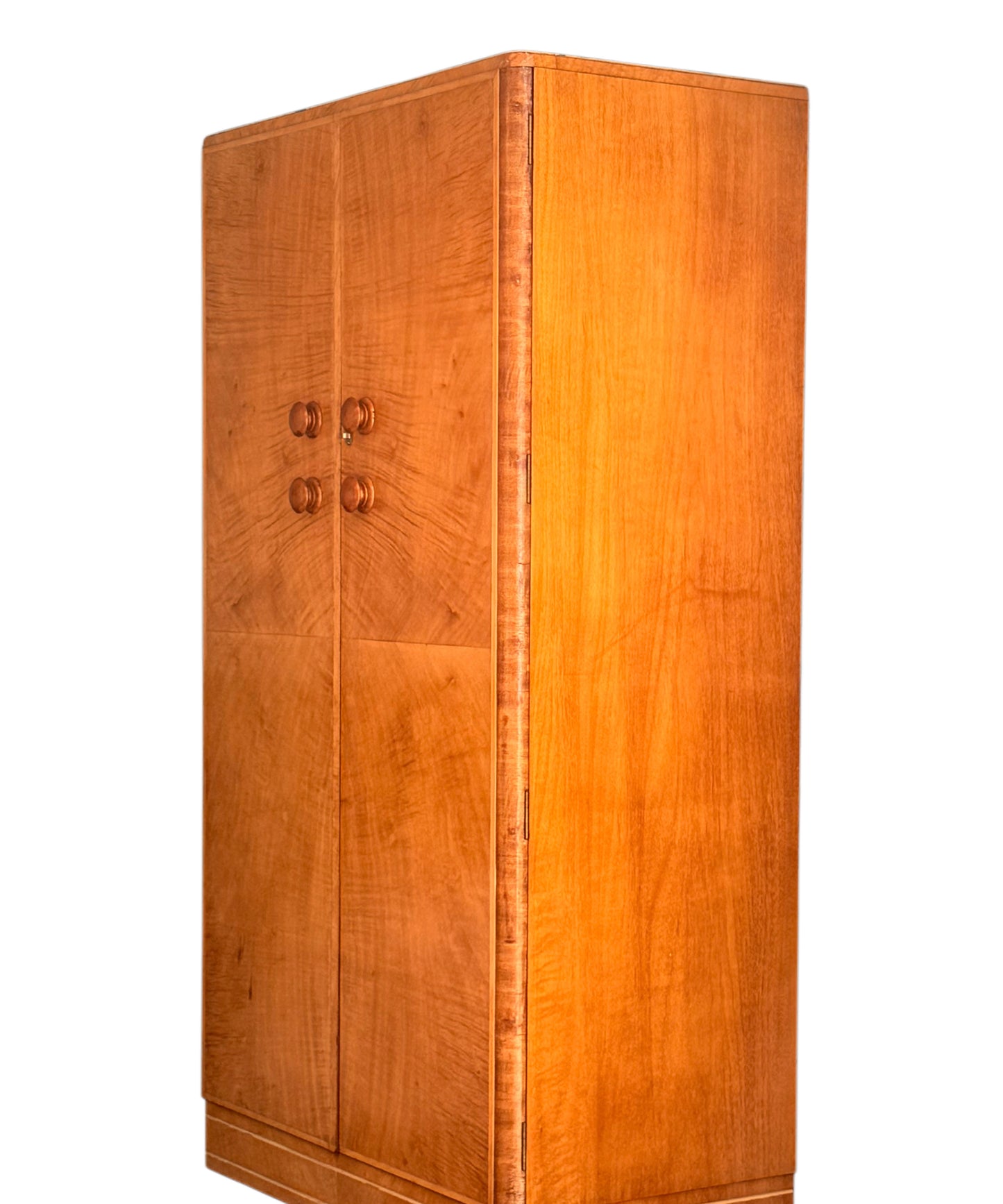 Art Deco Compactum Wardrobe, Walnut With Fitted Integral Interior