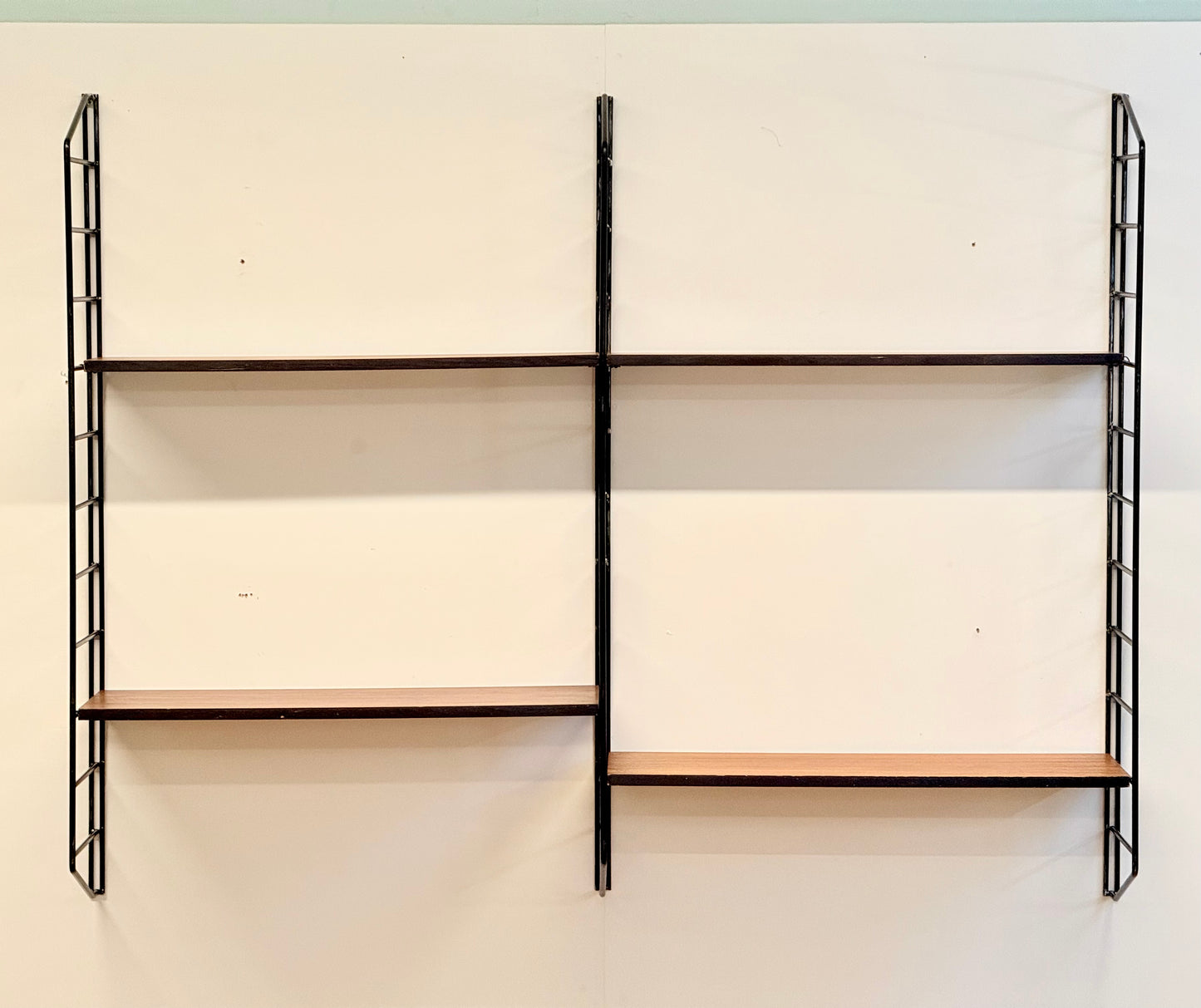 Rare 1960s Floating Modular Shelving System Wall Unit By Brianco