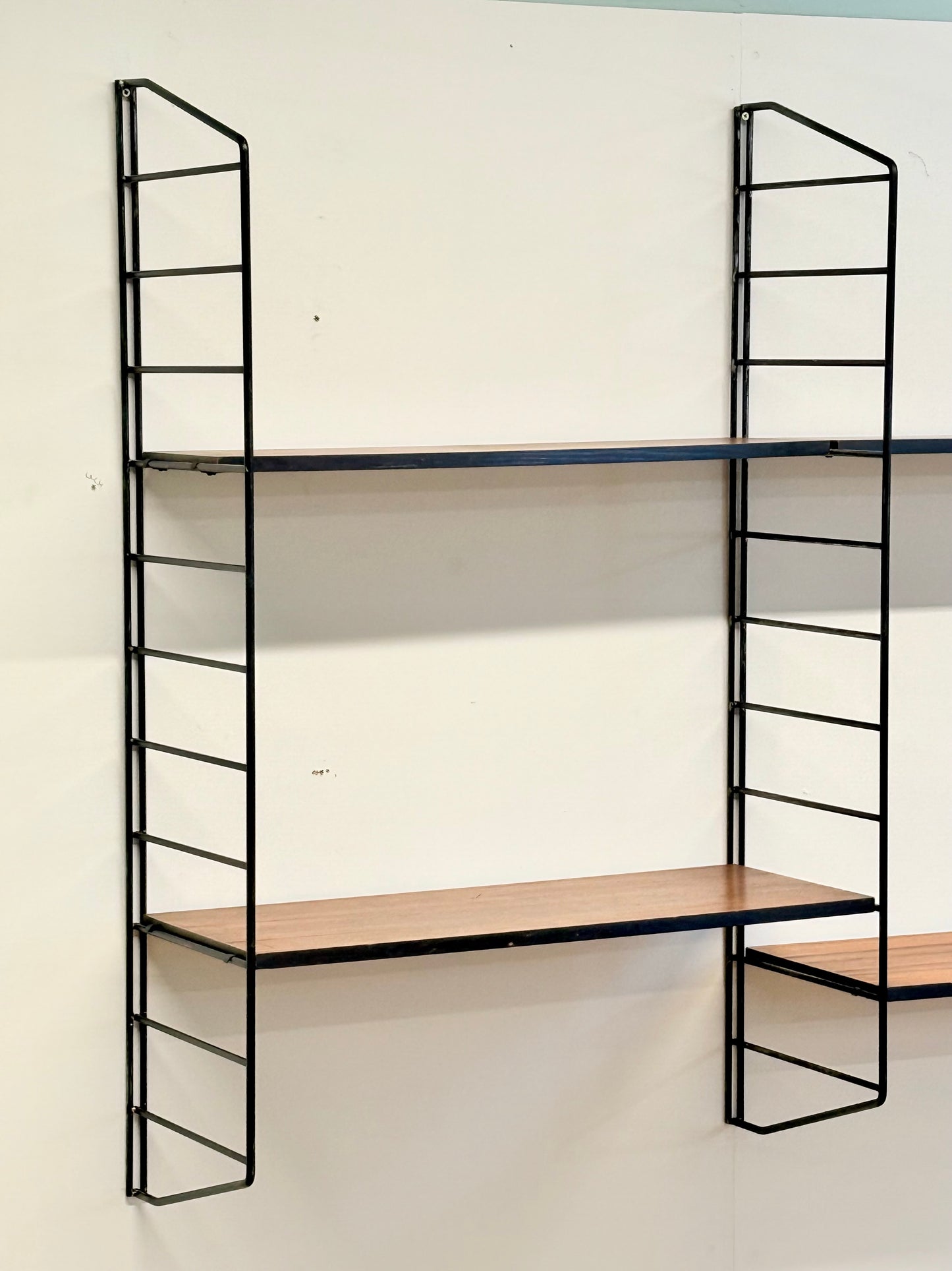 Rare 1960s Floating Modular Shelving System Wall Unit By Brianco