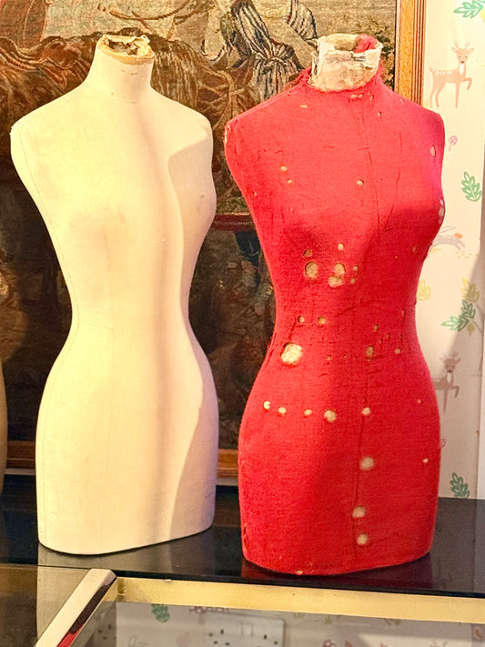 Vintage Stockman Paris (Est. 1867) Dress Form Mannequin – Red, Wasp Waist