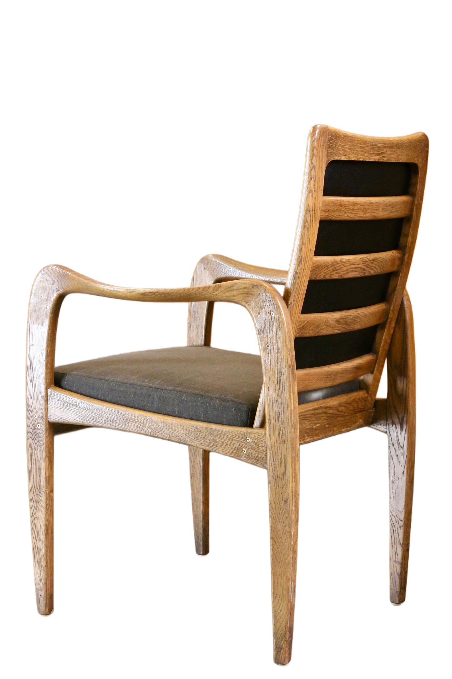 Set of 4 Mid Century Modern Danish Design Sculpted Oak Armchairs