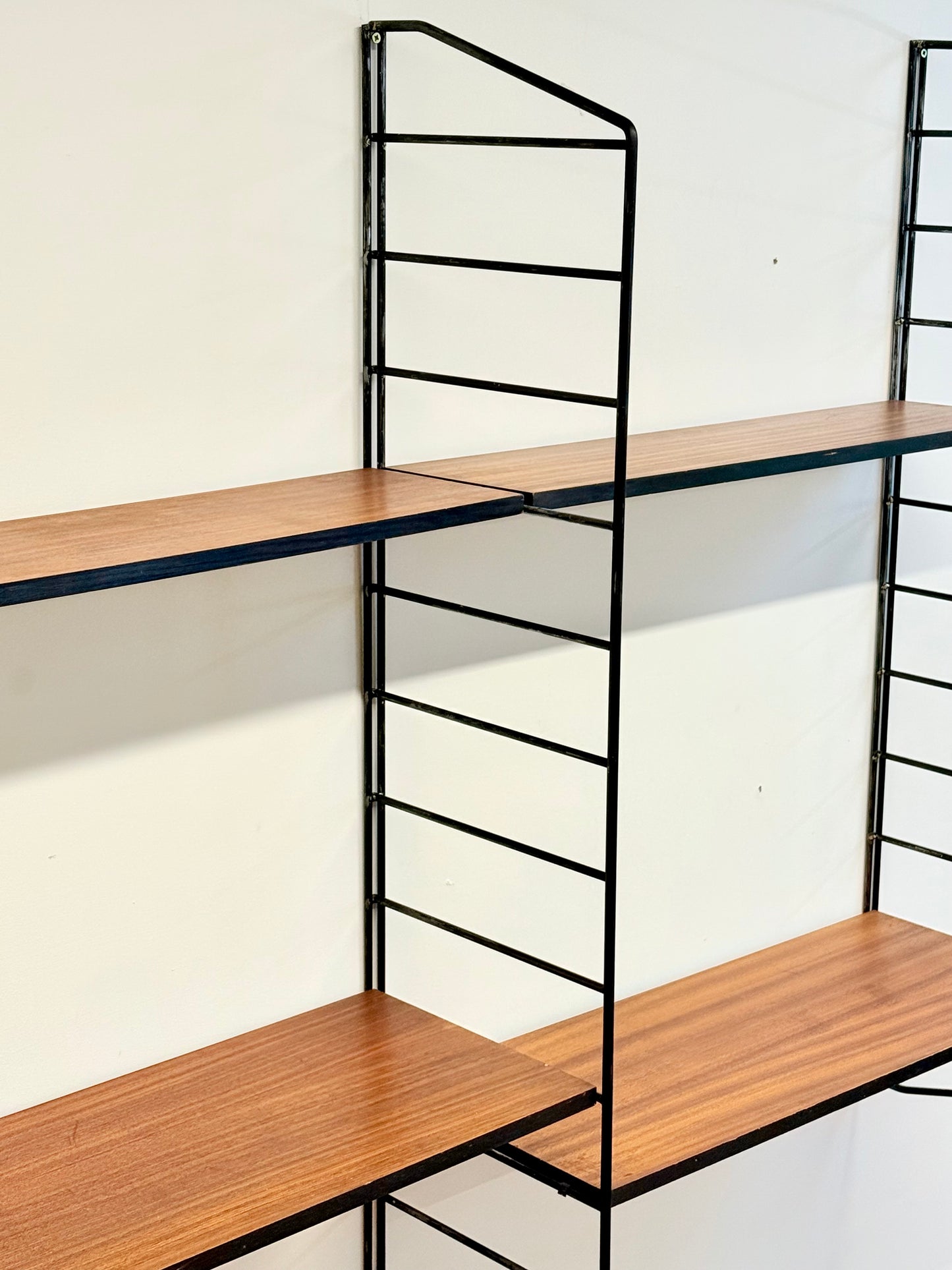 Rare 1960s Floating Modular Shelving System Wall Unit By Brianco