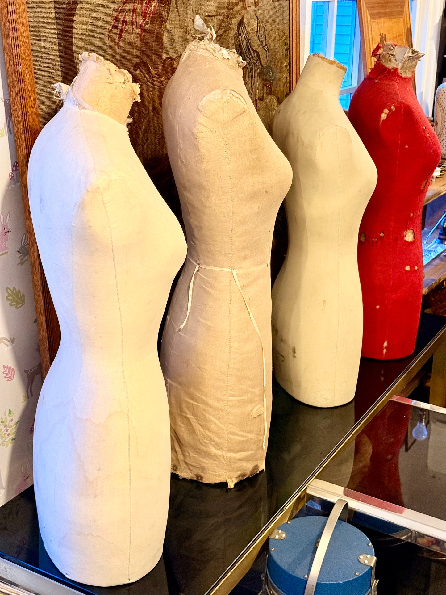 Vintage Stockman Paris (Est. 1867) Dress Form Mannequin – Red, Wasp Waist