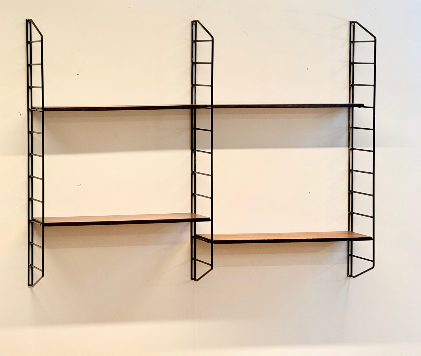 Rare 1960s Floating Modular Shelving System Wall Unit By Brianco