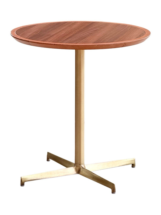 Pedrali mahogany finish side table, side view