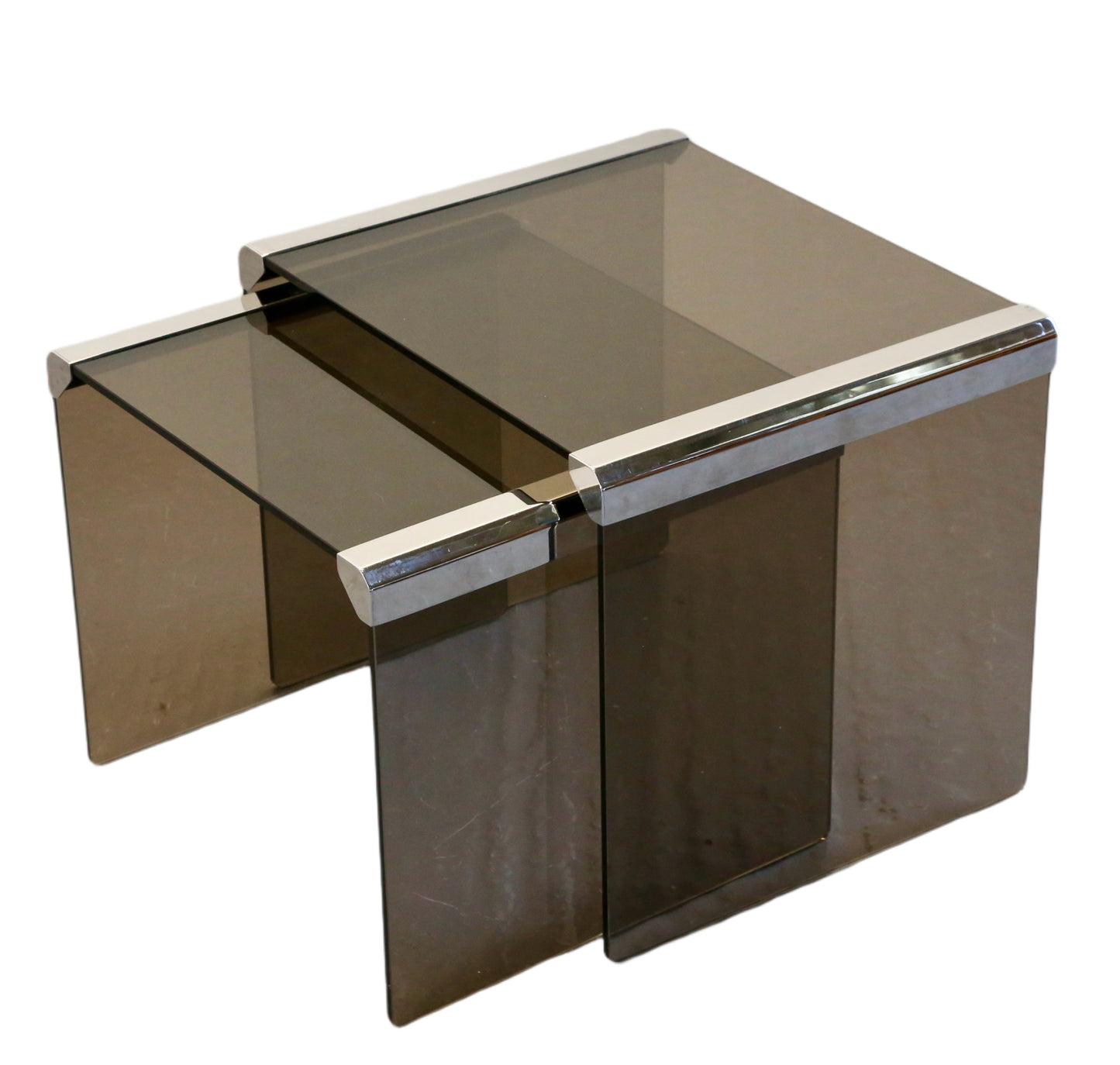 Gallotti & Radice Smoked Glass Tables by Pierangelo Gallotti