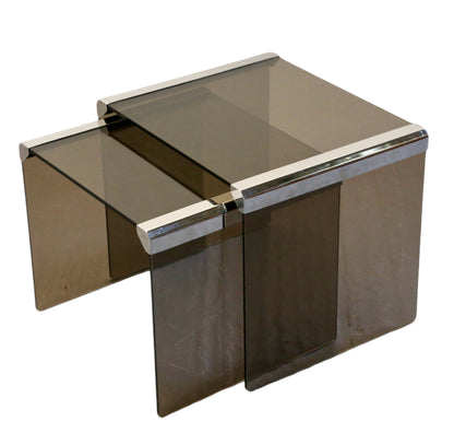 Gallotti & Radice Smoked Glass Tables by Pierangelo Gallotti