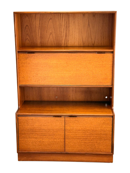 Turnidge Of London, Mid Century Modern Danish Design Teak Wall Unit