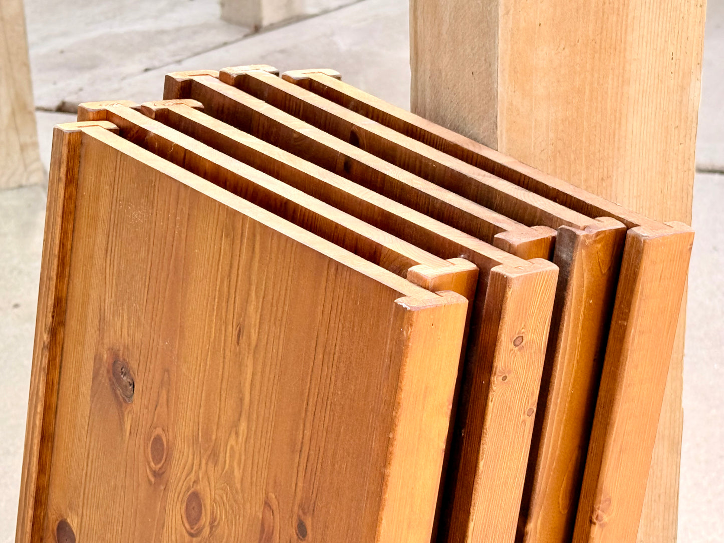 Large Solid Pine Open Bookcase H235cm × W122.5cm × D60cm Rustic Traditional Shelving Unit