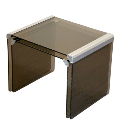 Gallotti & Radice Smoked Glass Tables by Pierangelo Gallotti