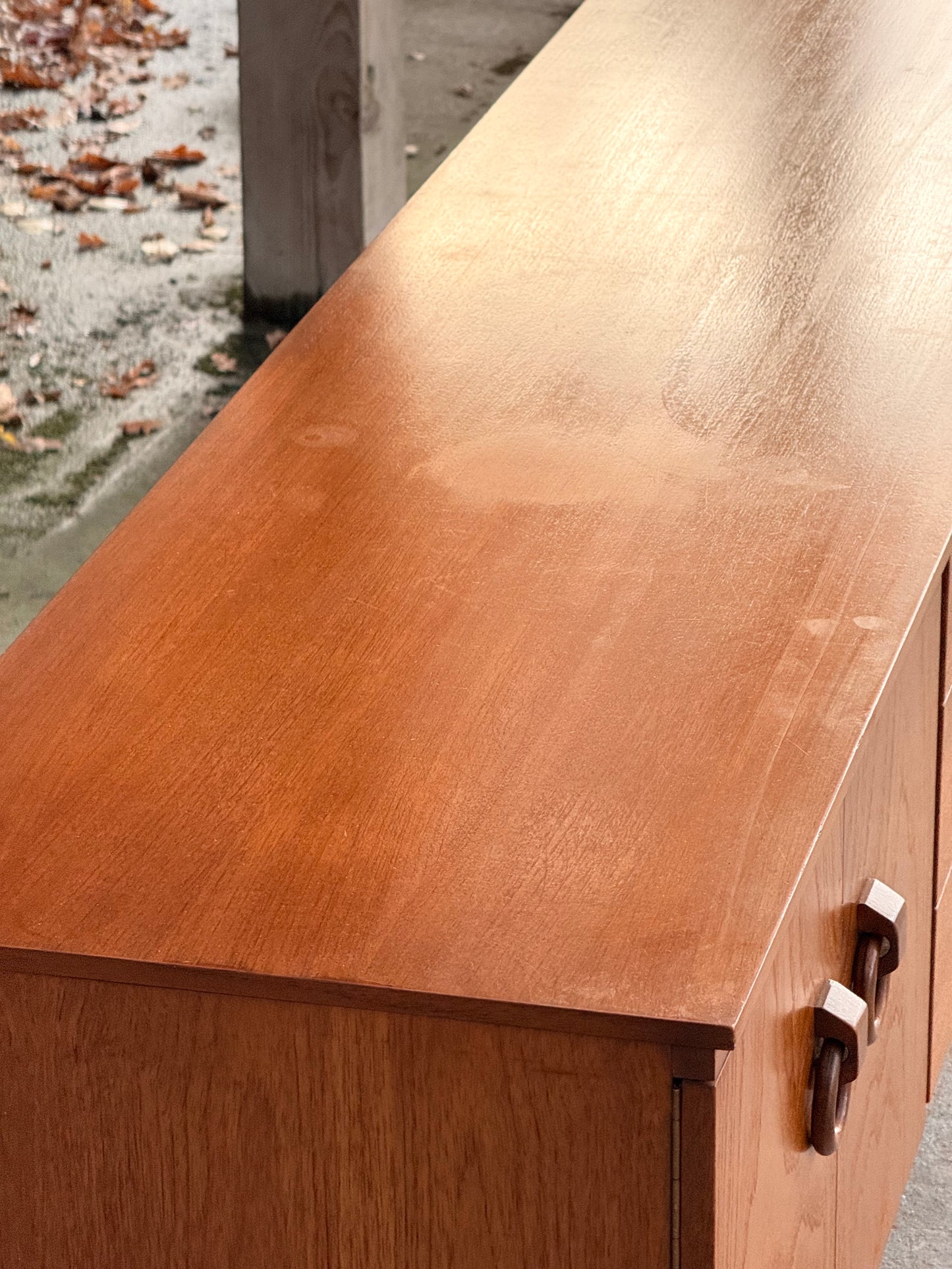 Beautility Teak Sideboard, Mid-Century Masterpiece with Sculptural Trestle Base, 1960s British Craftsmanship