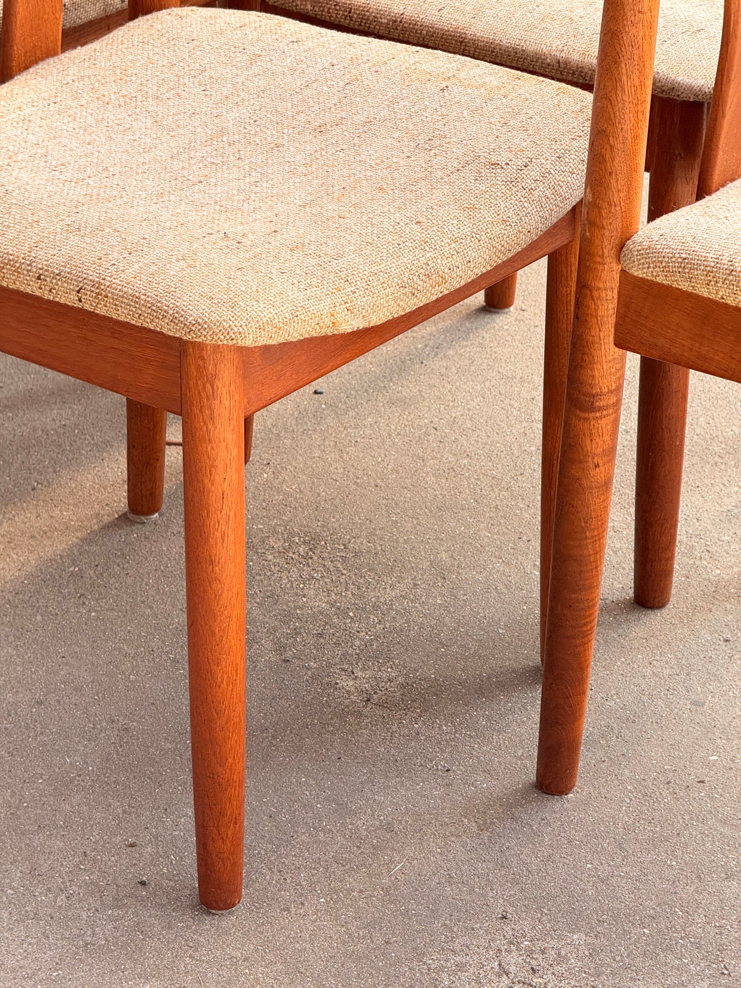 Danish Teak Dining Chairs Set of 6 - Mid-Century Modern Vamdrup Stolefabrik Vintage