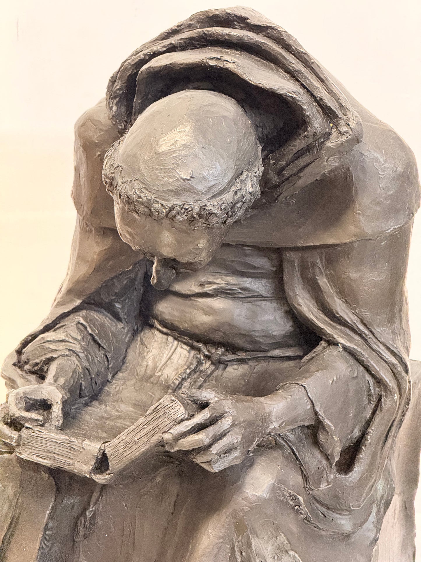 William Lazard (b.1936) - “Reading Monk” Fibreglass Sculpture, Signed & Dated 1995