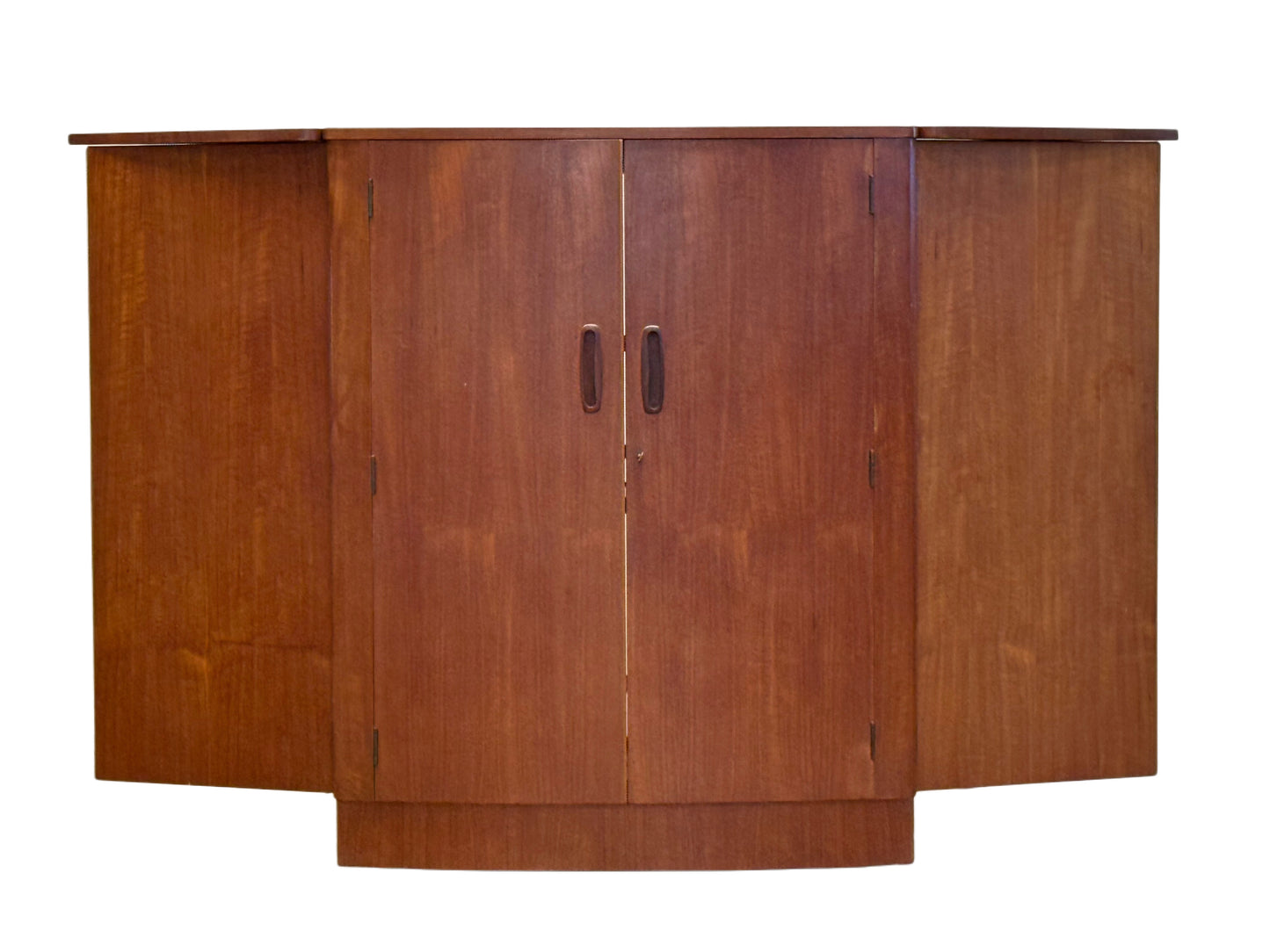 Vintage Turnidge of London Teak Cocktail Bar Cabinet – Mid-Century Flip-Top, 1960s