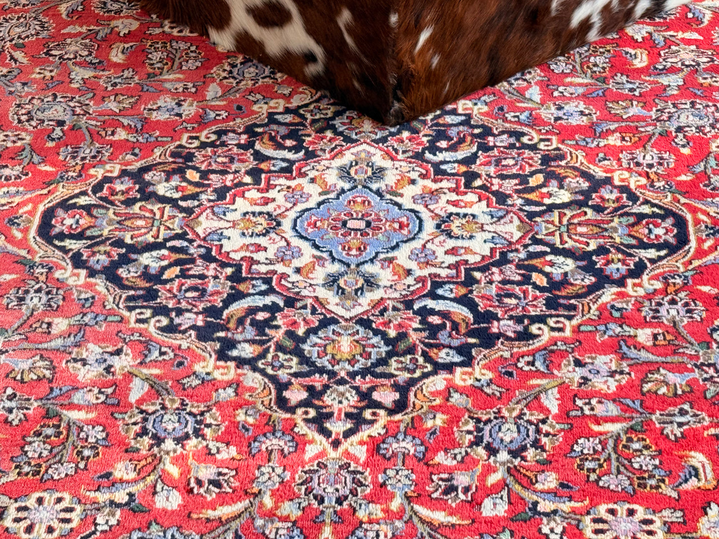 Large Persian Kashan Rug 410 x 292cm Hand Knotted Wool Carpet
