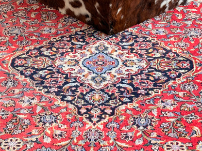 Large Persian Kashan Rug 410 x 292cm Hand Knotted Wool Carpet