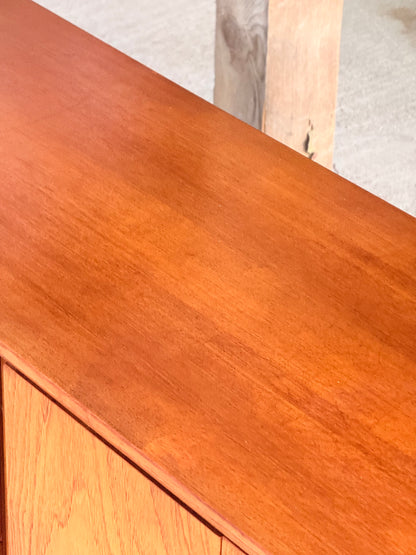 Beautility Teak Sideboard, Mid-Century Masterpiece with Sculptural Trestle Base, 1960s British Craftsmanship