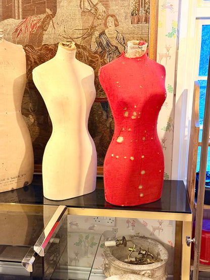 Vintage Stockman Paris (Est. 1867) Dress Form Mannequin – Red, Wasp Waist