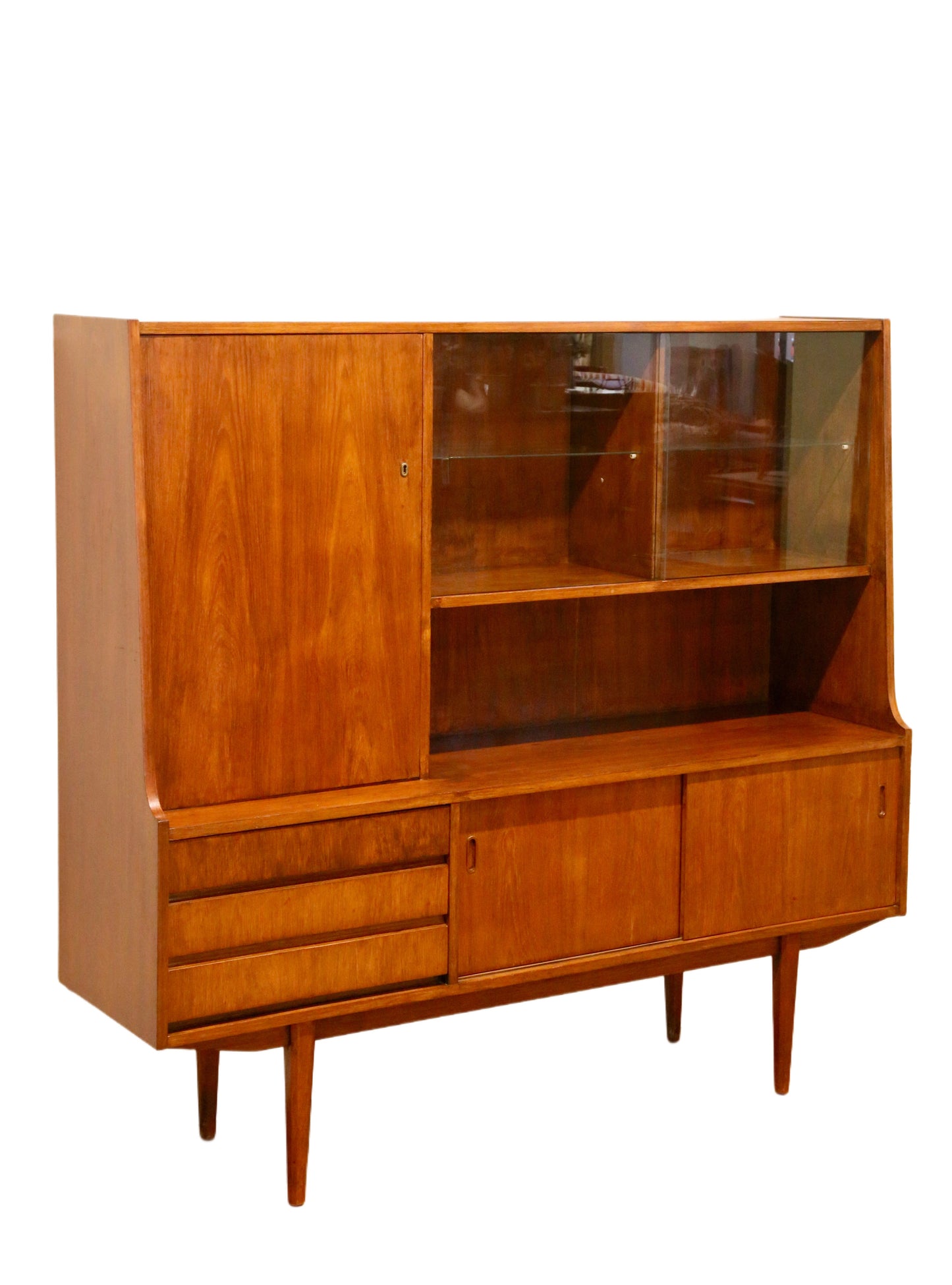 Mid Century Modern Danish Design Teak Highboard