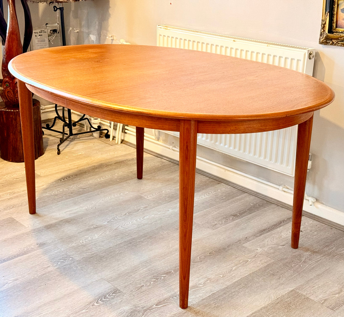 Mid Century Modern Danish Teak Extending Dining Table By Kai Kristiansen For Skovmand and Andersen