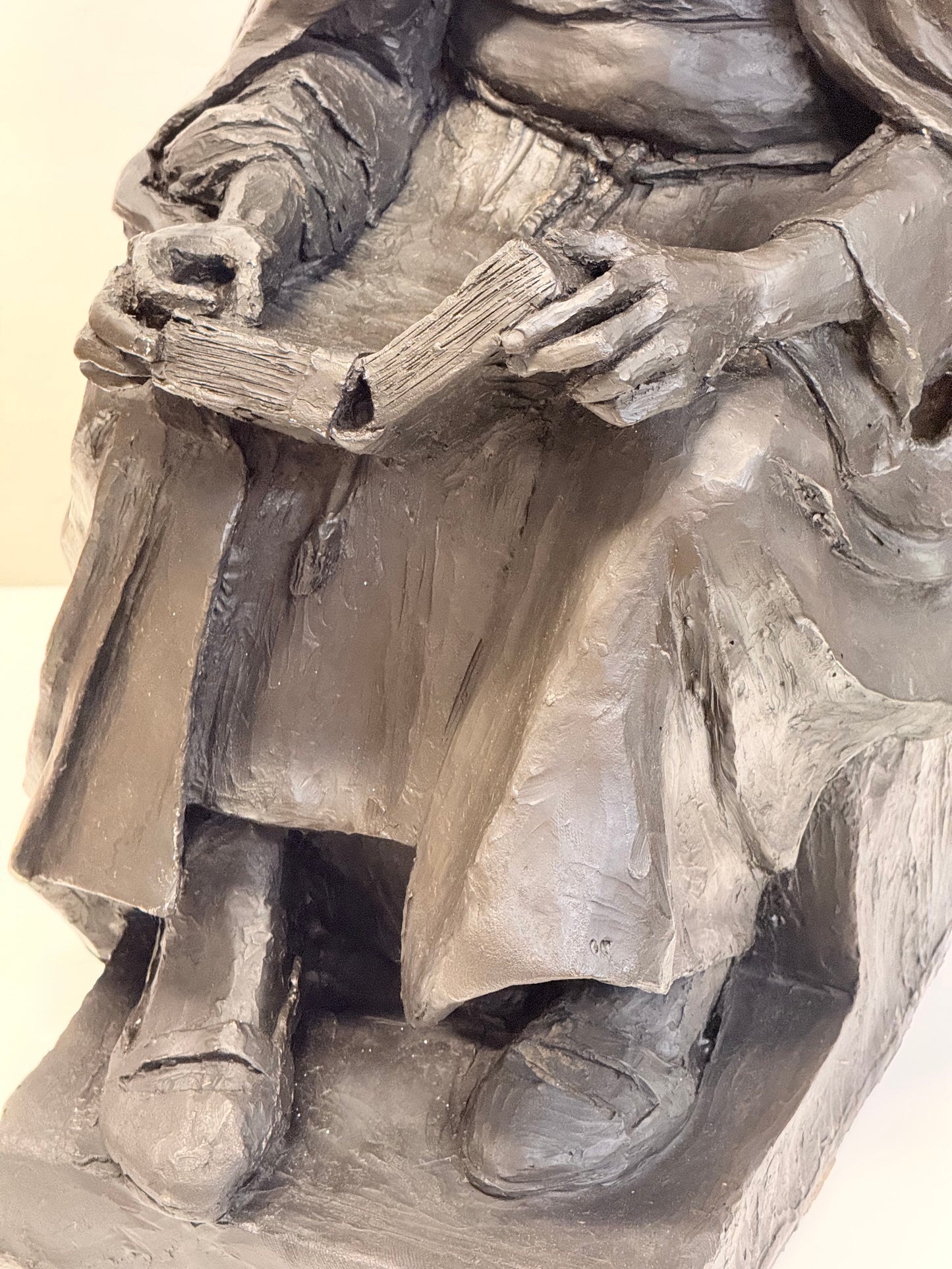 William Lazard (b.1936) - “Reading Monk” Fibreglass Sculpture, Signed & Dated 1995