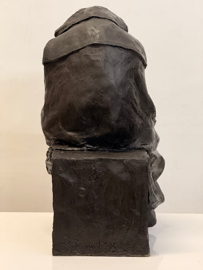 William Lazard (b.1936) - “Reading Monk” Fibreglass Sculpture, Signed & Dated 1995