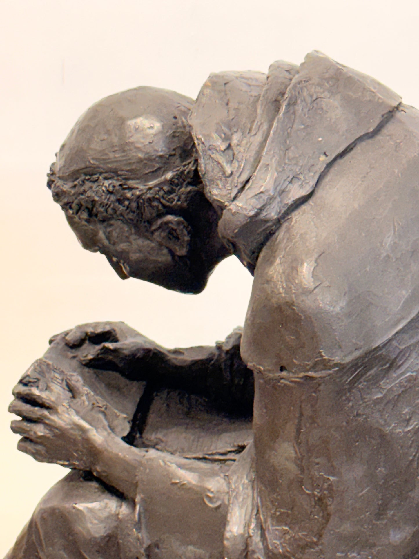 William Lazard (b.1936) - “Reading Monk” Fibreglass Sculpture, Signed & Dated 1995