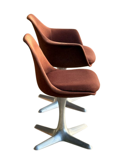 Maurice Burke For Arkana, Set Of 6(4+2) Mid Century Modern Tulip Dining Chairs
