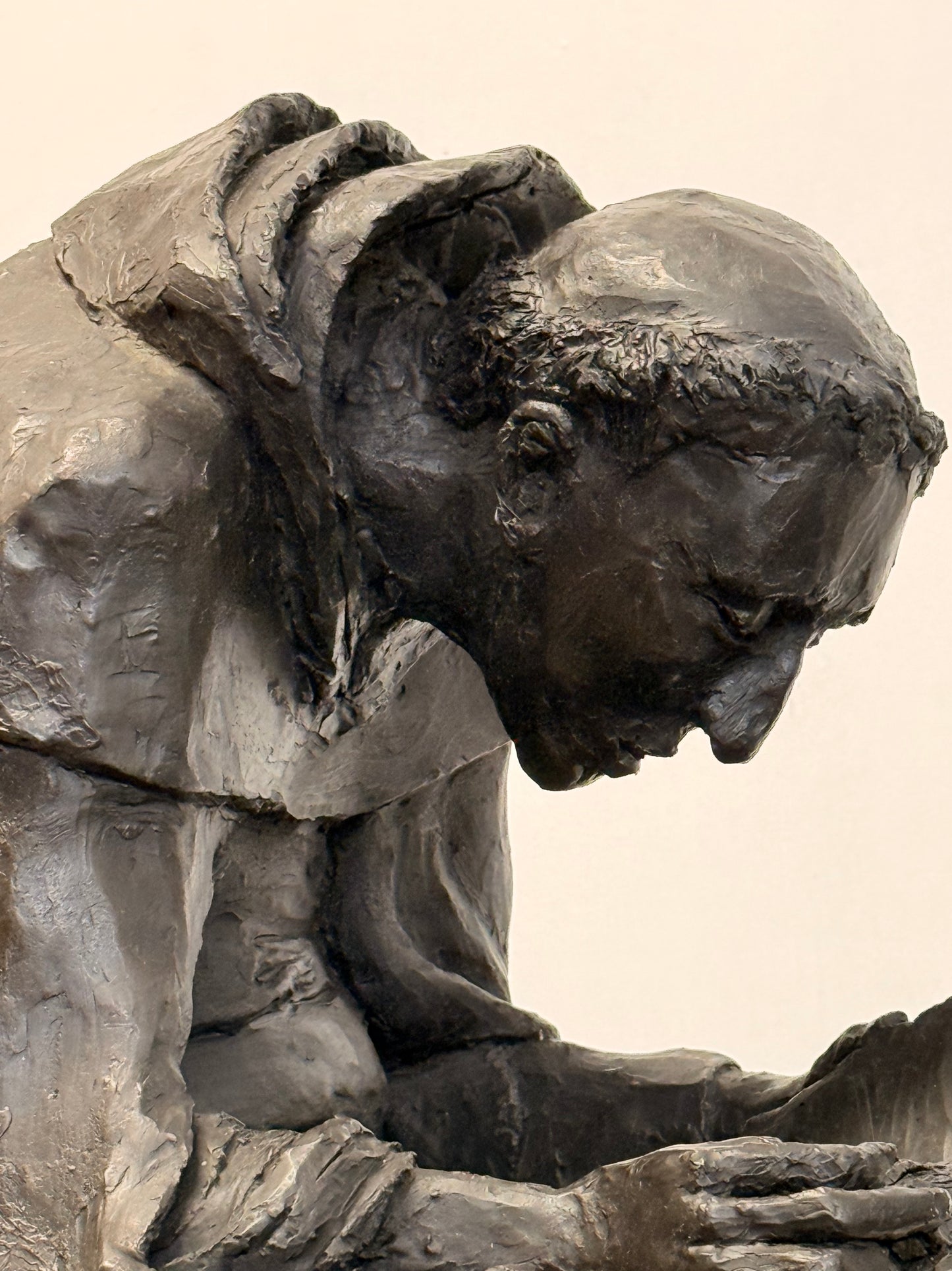 William Lazard (b.1936) - “Reading Monk” Fibreglass Sculpture, Signed & Dated 1995
