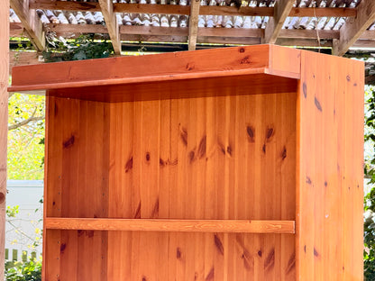 Large Solid Pine Open Bookcase H235cm × W122.5cm × D60cm Rustic Traditional Shelving Unit