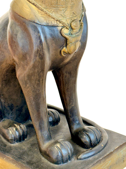 Gayer Anderson Style French Vintage Egyptian Revival Painted ‘Bastet’ Cat