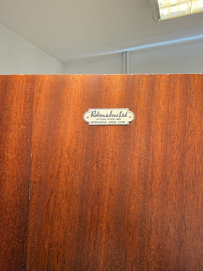 Vintage Mid-Century Afrormosia Wardrobe / Armoire by Robson & Sons Ltd Newcastle