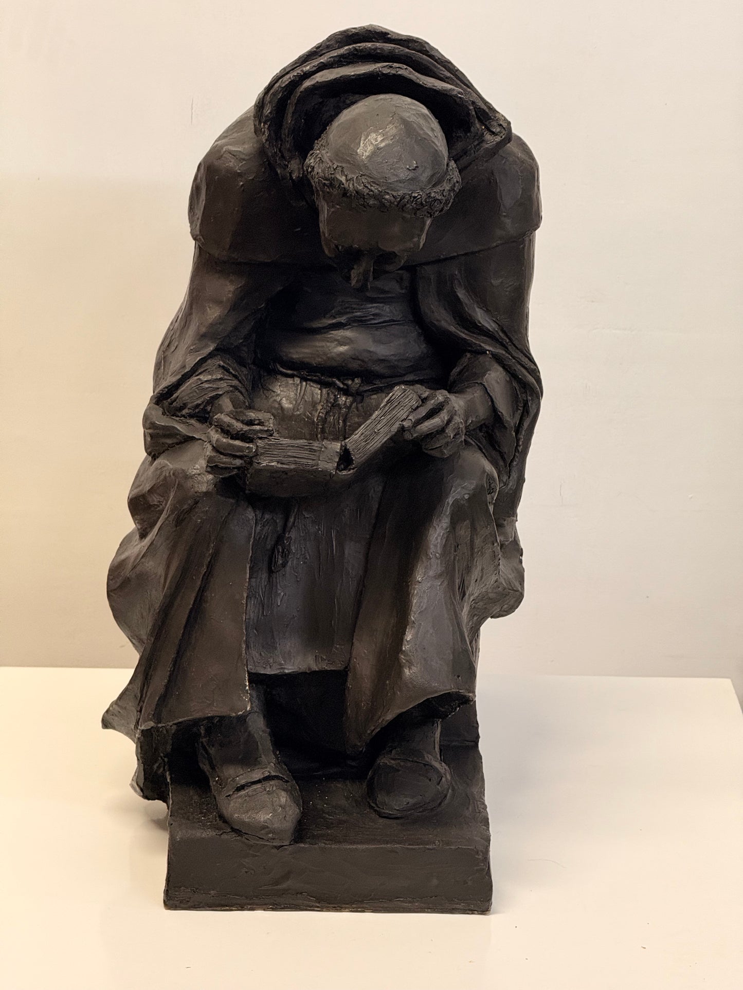 William Lazard (b.1936) - “Reading Monk” Fibreglass Sculpture, Signed & Dated 1995