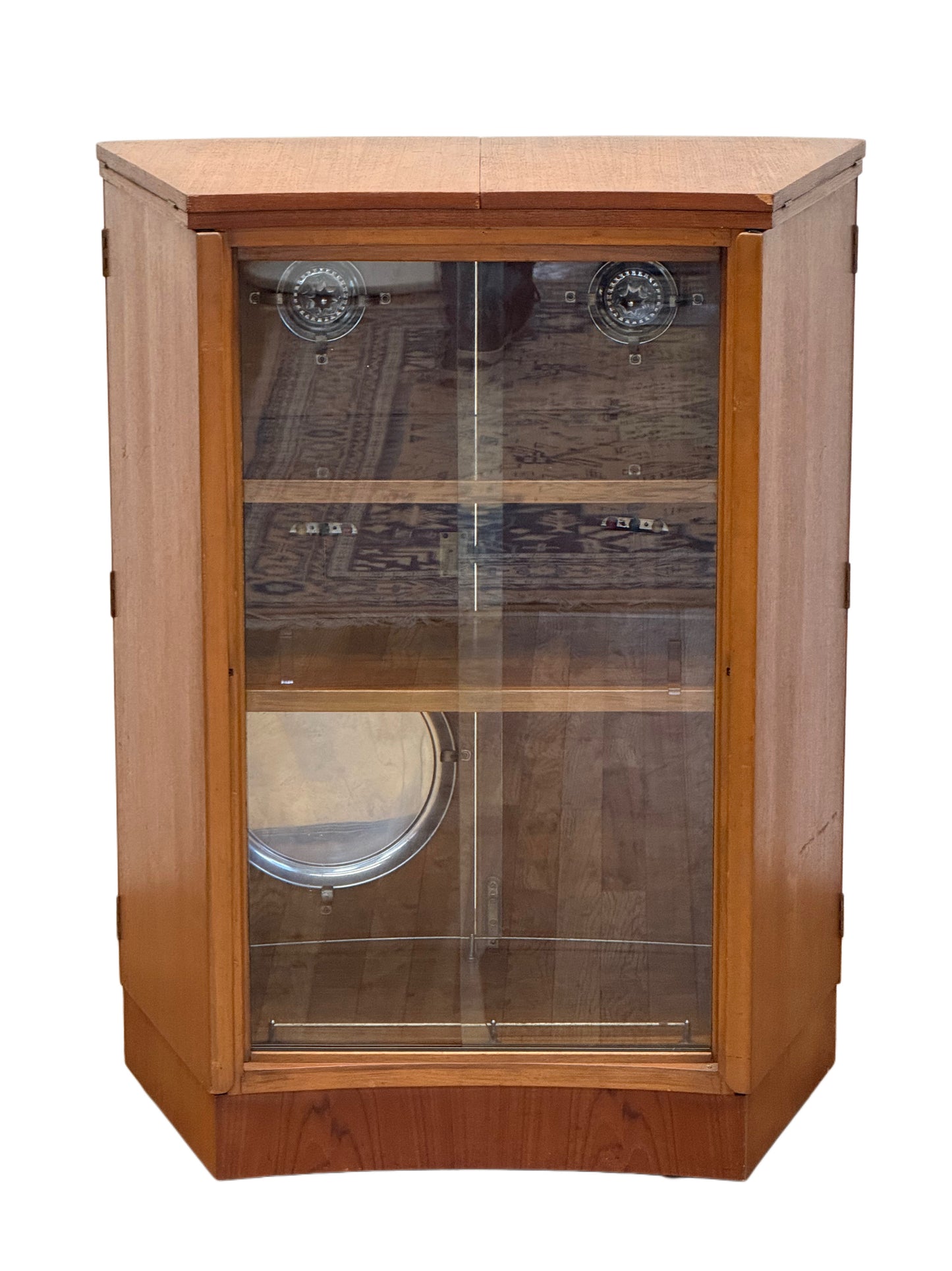 Vintage Turnidge of London Teak Cocktail Bar Cabinet – Mid-Century Flip-Top, 1960s