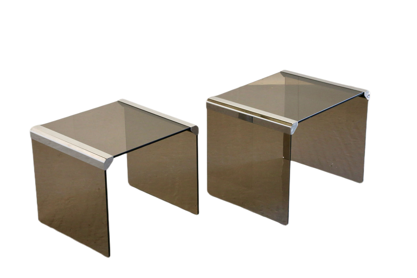 Gallotti & Radice Smoked Glass Tables by Pierangelo Gallotti