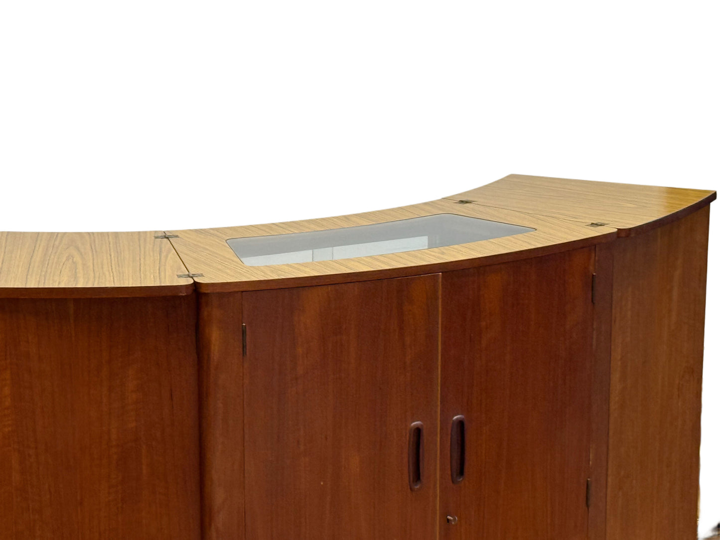 Vintage Turnidge of London Teak Cocktail Bar Cabinet – Mid-Century Flip-Top, 1960s