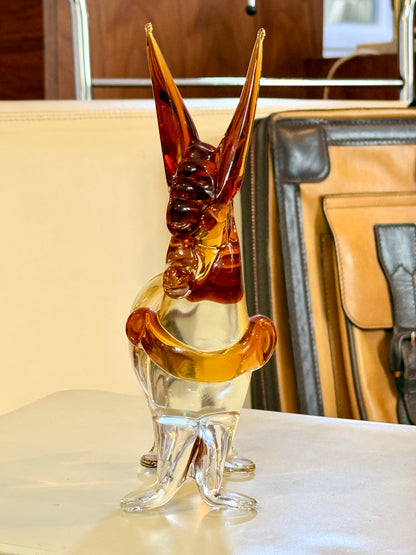 Licio Zanetti Signed Murano Glass Donkey - Vintage Venetian Mid-Century Sculpture