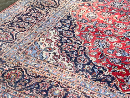 Large Persian Kashan Rug 410 x 292cm Hand Knotted Wool Carpet