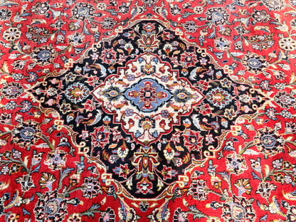 Large Persian Kashan Rug 410 x 292cm Hand Knotted Wool Carpet