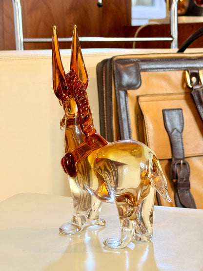 Licio Zanetti Signed Murano Glass Donkey - Vintage Venetian Mid-Century Sculpture