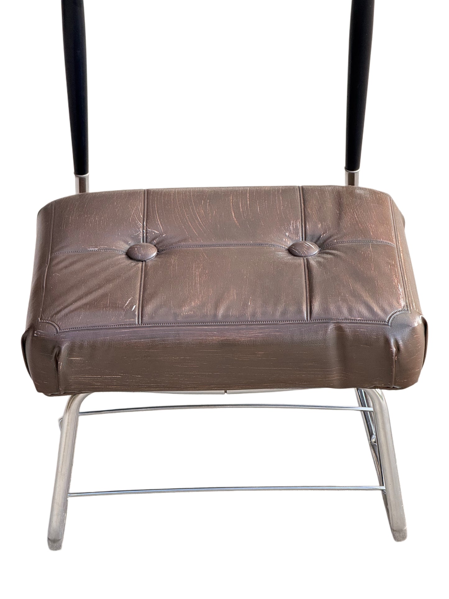 Mid-Century Chrome Valet Chair - 1950s Gentleman’s Suit Hanger 122cm