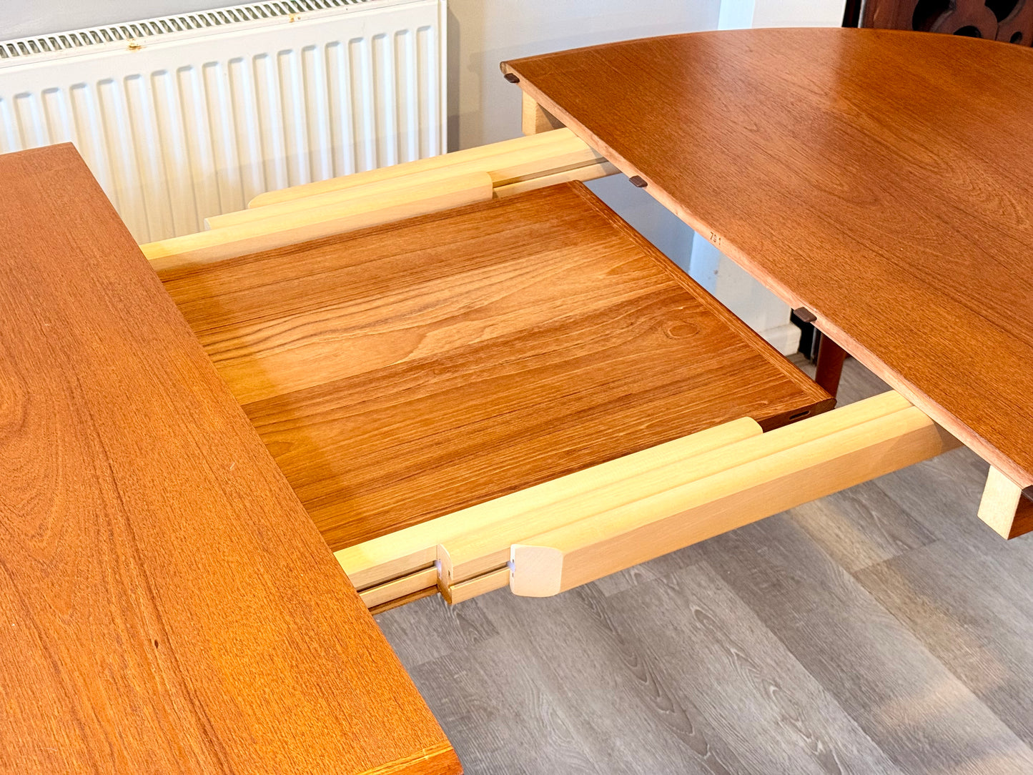 Mid Century Modern Danish Teak Extending Dining Table By Kai Kristiansen For Skovmand and Andersen
