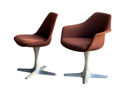 Maurice Burke For Arkana, Set Of 6(4+2) Mid Century Modern Tulip Dining Chairs