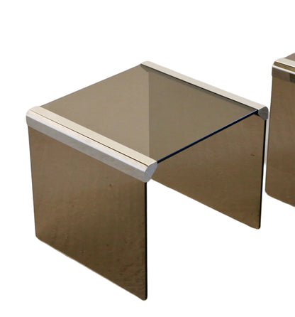 Gallotti & Radice Smoked Glass Tables by Pierangelo Gallotti