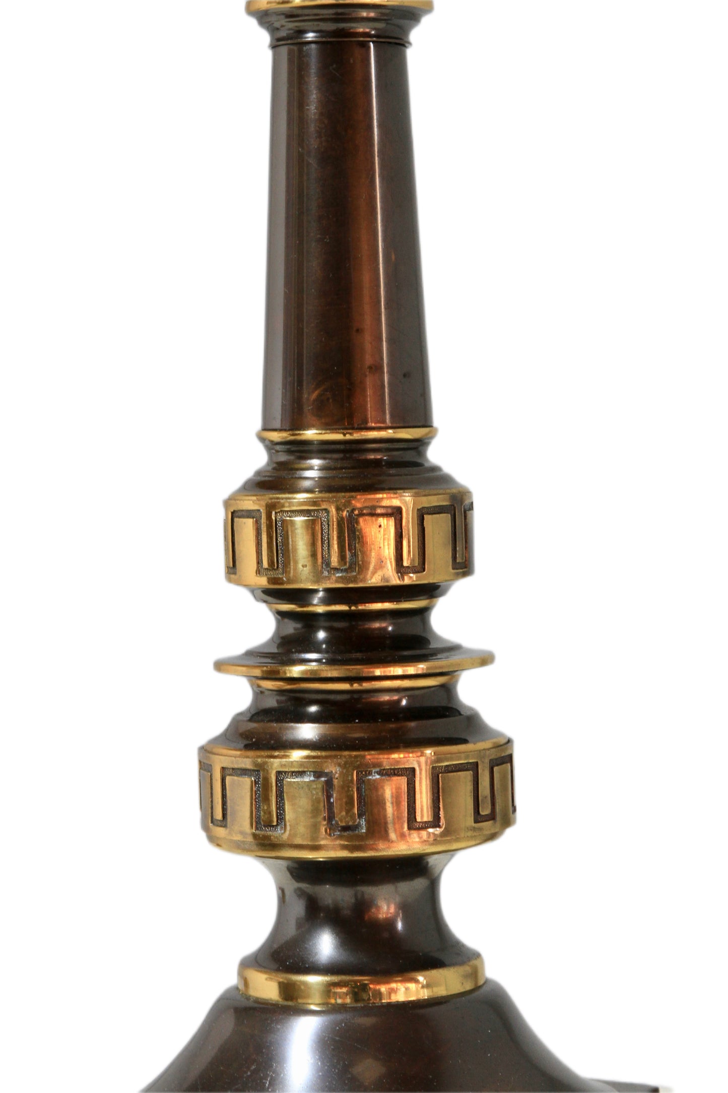 Patinated Bronze Table Lamp Base, Neoclassical Design